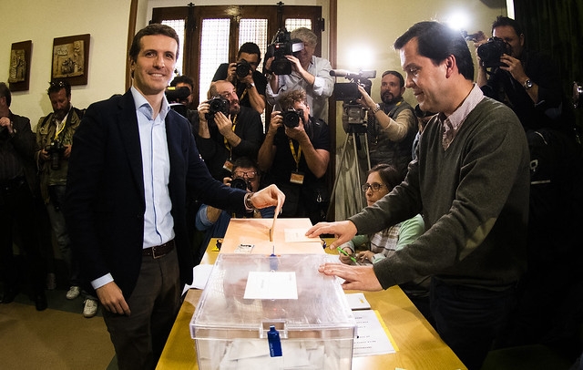 Pablo Casado: “Es fundamental que todos los españoles participen porque lo que hoy salga de las urnas va a condicionar el futuro de España para los próximos cuatro años”