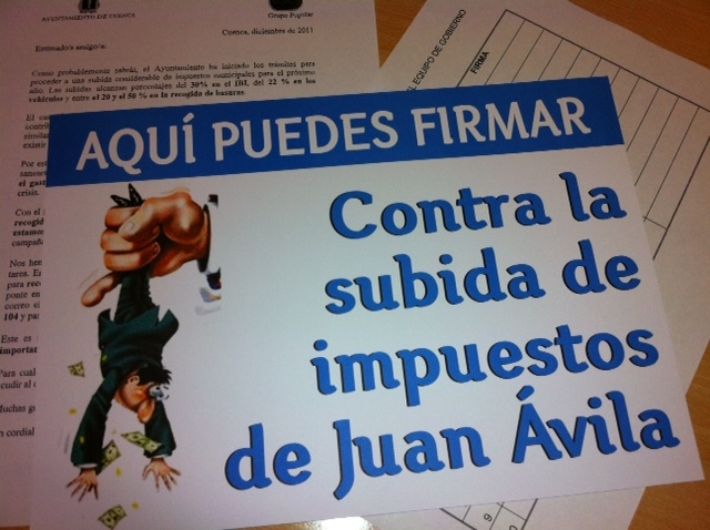 El PP envía cartas a los comerciantes pidiendo su apoyo para frenar la subida de impuestos