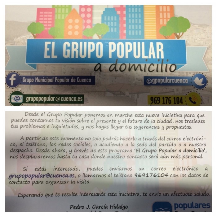 El PP se acerca a los ciudadanos con su campaña “El Grupo Popular a domicilio”