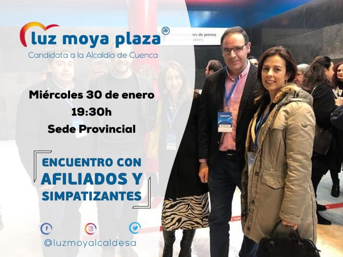 Luz Moya se reúne este miércoles con afiliados y simpatizantes para empezar a recabar proyectos e ideas para su programa de Gobierno 