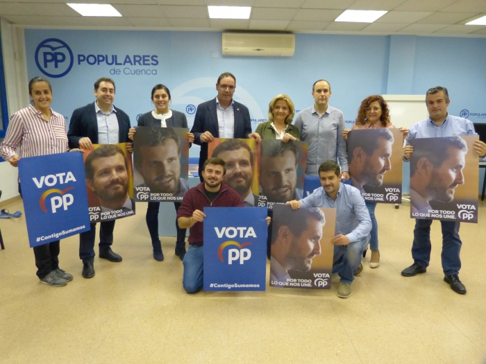 El PP de Cuenca arranca su campaña pidiendo que se aglutine el voto en el Partido Popular como única alternativa al PSOE de Pedro Sánchez