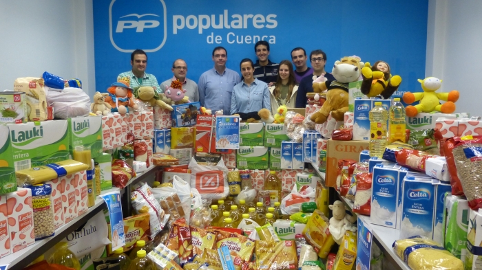 NNGG de Cuenca recoge más de 8.500 kilos de alimentos no perecederos por toda la provincia 